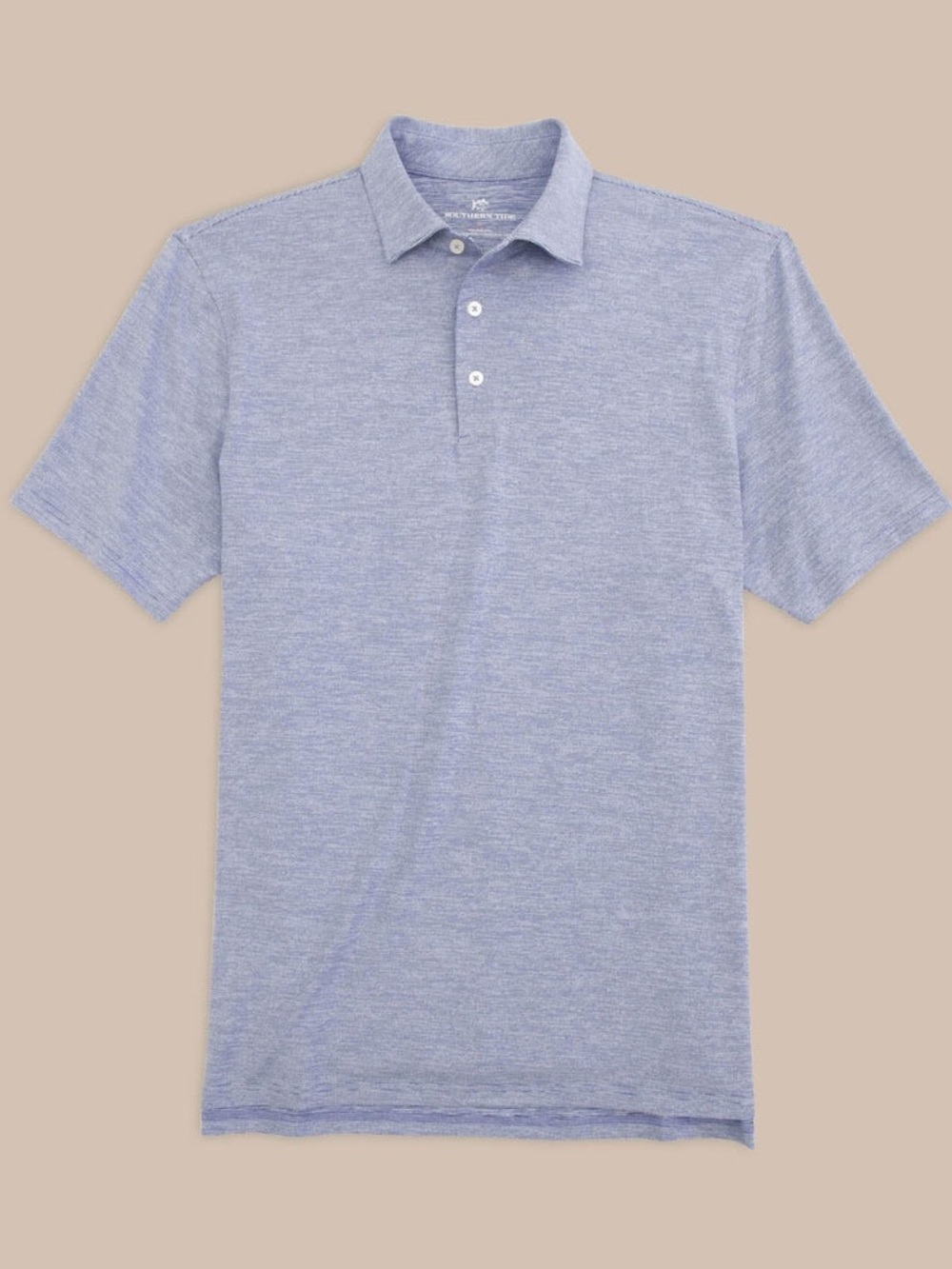 Southern Tide Men’s Heather Spacedye Performance Blue Polo Shirt Size XL